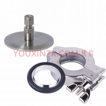 KF50转卡套接头+KF卡箍（铝）+支架（铝）+O型圈（丁腈）